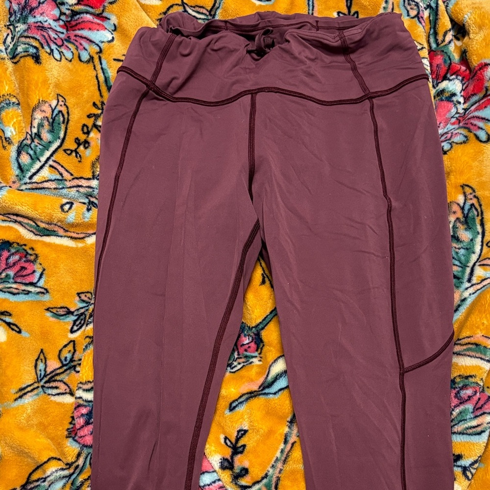 Lululemon Athletica Maroon Leggings